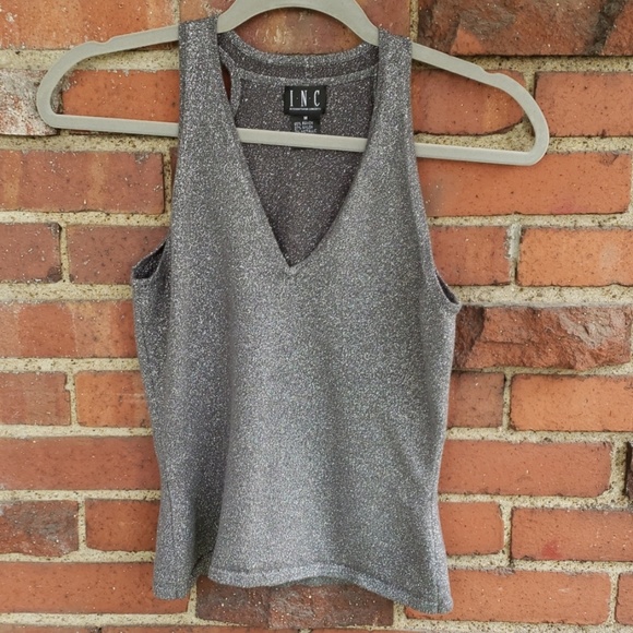 INC International Concepts Tops - INC International Concepts Silver Tank Top